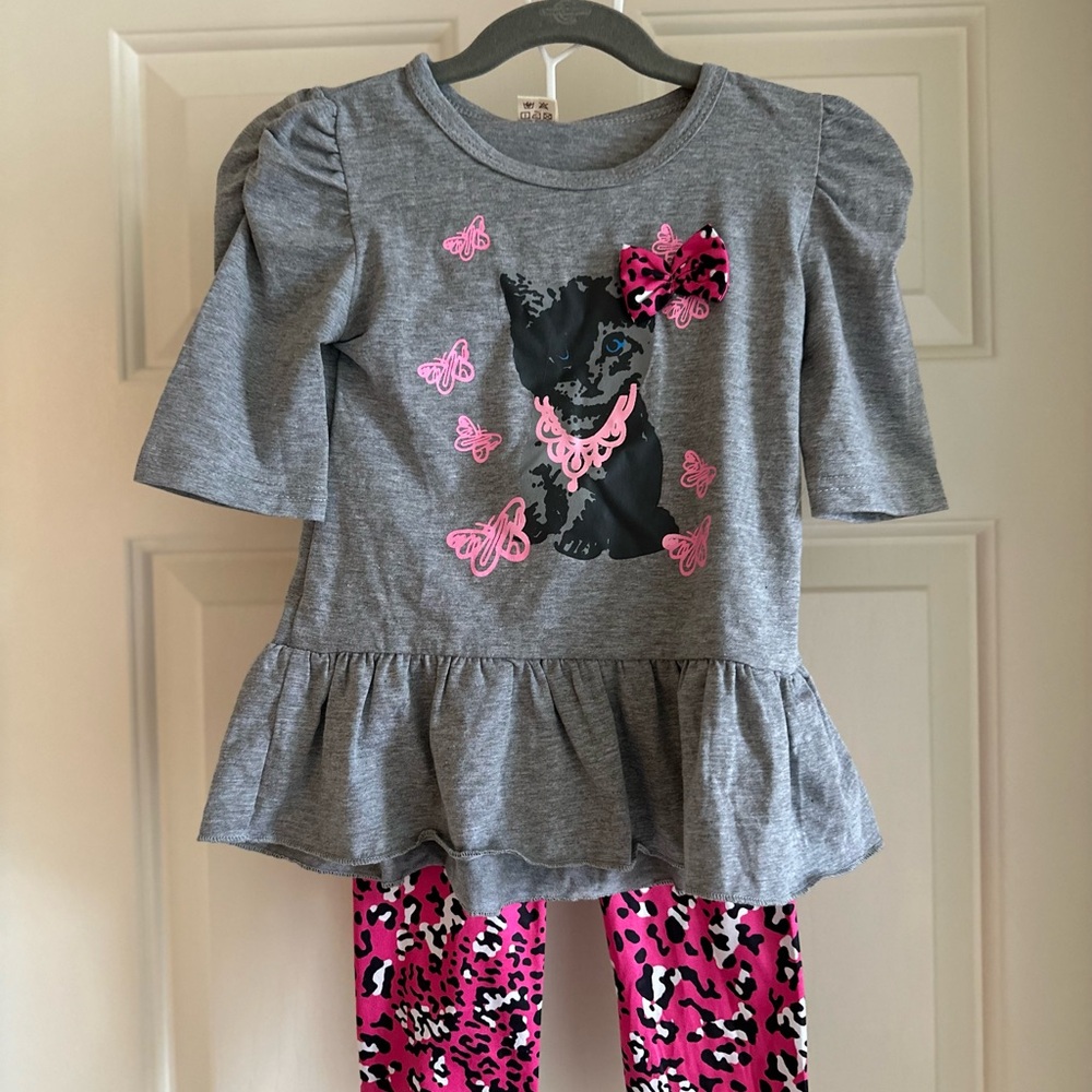 NWT Gray and Pink Toddler Outfit